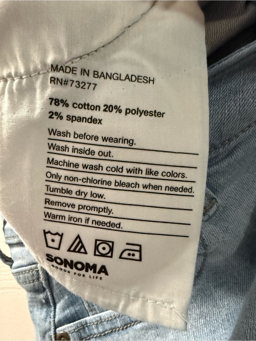 SONOMA Light Wash Denim Roll-Cuff Shorts - Picture 4 of 4